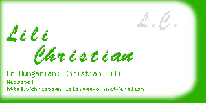 lili christian business card